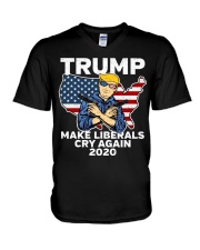 The Sequel Make Liberals Cry Again Trump 2020 V-Neck T-Shirt thumbnail