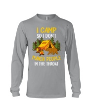 Camping-I camp so i don't punch Long Sleeve Tee tile