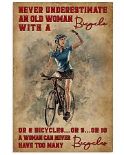 Cycling Never Underestimate An Old Women 11x17 Poster front