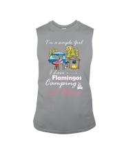 Camping-I'm is simple girl Sleeveless Tee tile