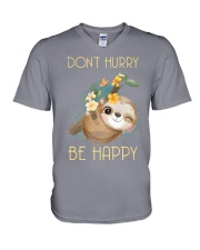 Animals-Sloth-06 V-Neck T-Shirt tile