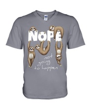 Animals-Sloth-01 V-Neck T-Shirt tile