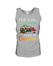 Camping-yes i do have a quarantine Unisex Tank tile