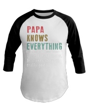 PAPA knows everything Baseball Tee thumbnail