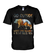 Go Outside V-Neck T-Shirt thumbnail