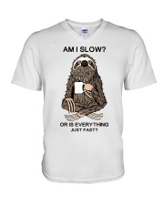 Am I Slow V-Neck T-Shirt thumbnail