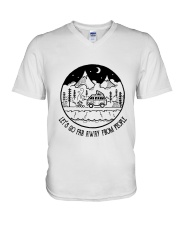 Lets Go Far Away From People 5 V-Neck T-Shirt thumbnail