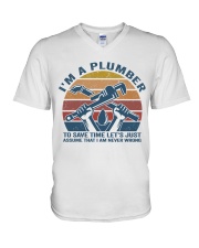 I'm A Plumber V-Neck T-Shirt thumbnail