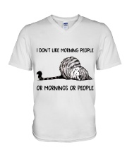 I Dont Like Morning People V-Neck T-Shirt thumbnail