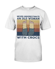 An Old Woman With Crocs Premium Fit Mens Tee thumbnail