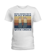 An Old Woman With Crocs Ladies T-Shirt thumbnail