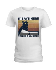 It Says Here Ladies T-Shirt thumbnail