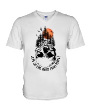 Lets Go Far Away From People V-Neck T-Shirt thumbnail