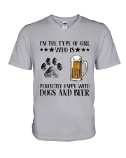 Dogs And Beer V-Neck T-Shirt thumbnail