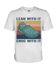 Lean With It Croc With It V-Neck T-Shirt thumbnail