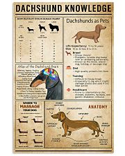 Dachsund Knowledge 11x17 Poster front