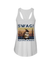 Playtypus In Boots Ladies Flowy Tank thumbnail