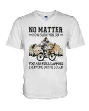 No Matter How Slow You Go V-Neck T-Shirt thumbnail