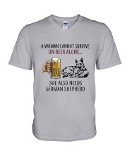 German Shepherd V-Neck T-Shirt thumbnail