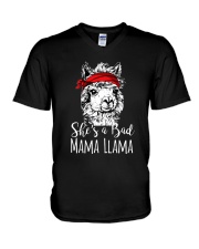 She Is A Bad Mama Llama V-Neck T-Shirt thumbnail