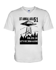 Area 51 Alien V-Neck T-Shirt thumbnail