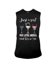 Just A Girl Love Wine Sleeveless Tee thumbnail
