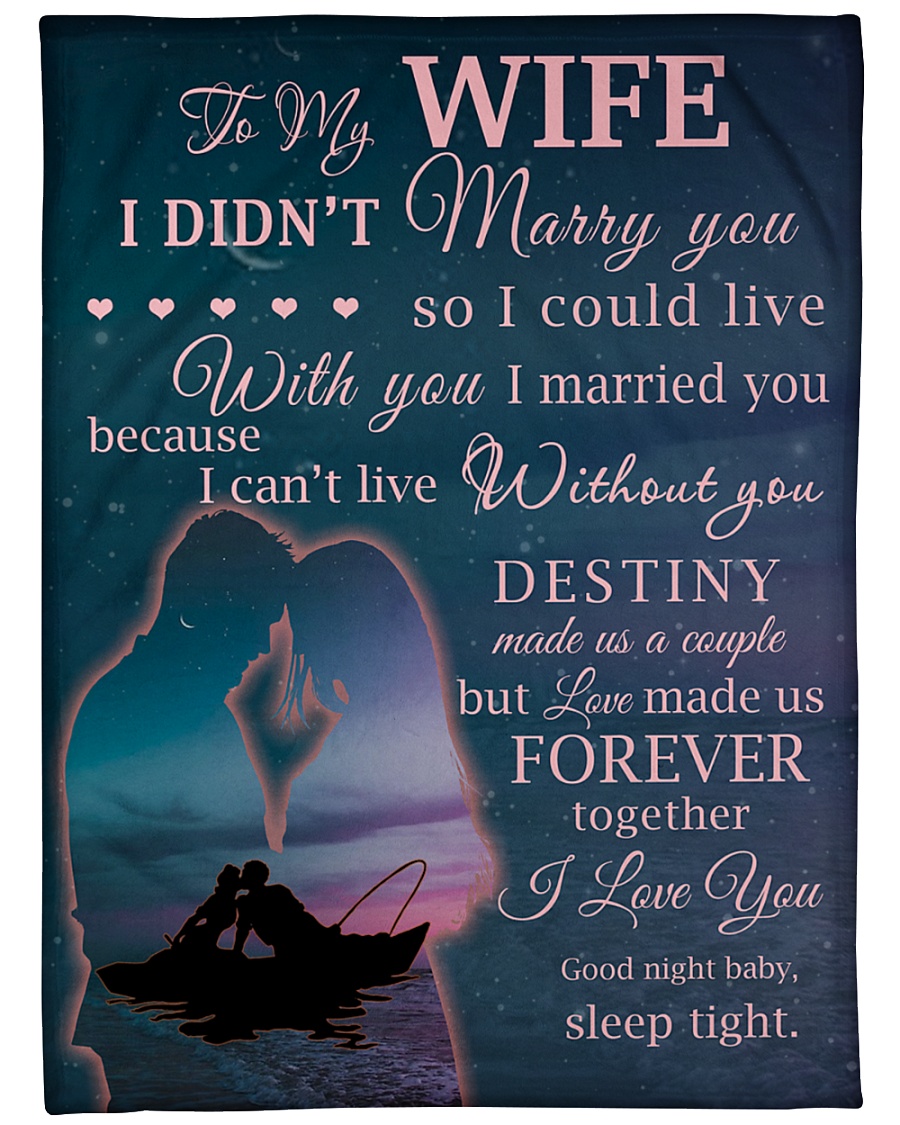 To My Wife Large Fleece Blanket - 60" x 80"