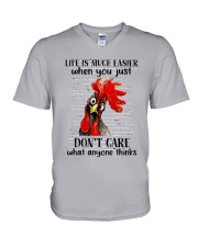 Life Is Much Easier V-Neck T-Shirt thumbnail