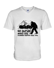 Go Outside V-Neck T-Shirt thumbnail