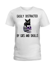 Cats And Skulls Ladies T-Shirt thumbnail