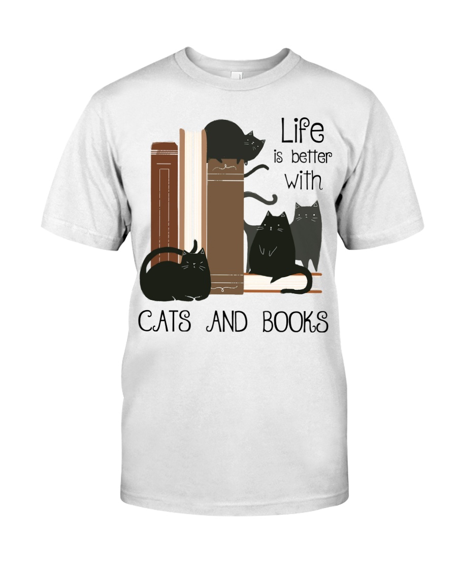 Cats And Books Classic T-Shirt