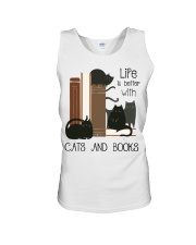 Cats And Books Unisex Tank thumbnail