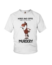 Horses And Coffee Youth T-Shirt thumbnail