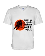 That's My Awesome Grandson V-Neck T-Shirt thumbnail