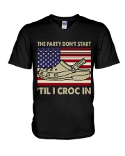 The Party Dont Start V-Neck T-Shirt thumbnail