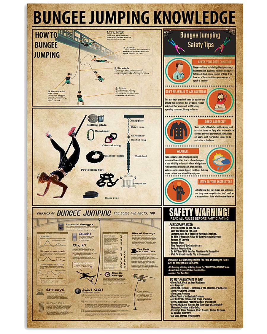 Bungee Jumping Knowledge 11x17 Poster
