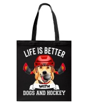 Dogs And Hockey Tote Bag thumbnail