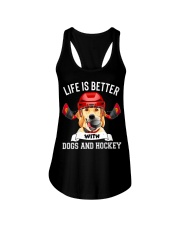 Dogs And Hockey Ladies Flowy Tank thumbnail