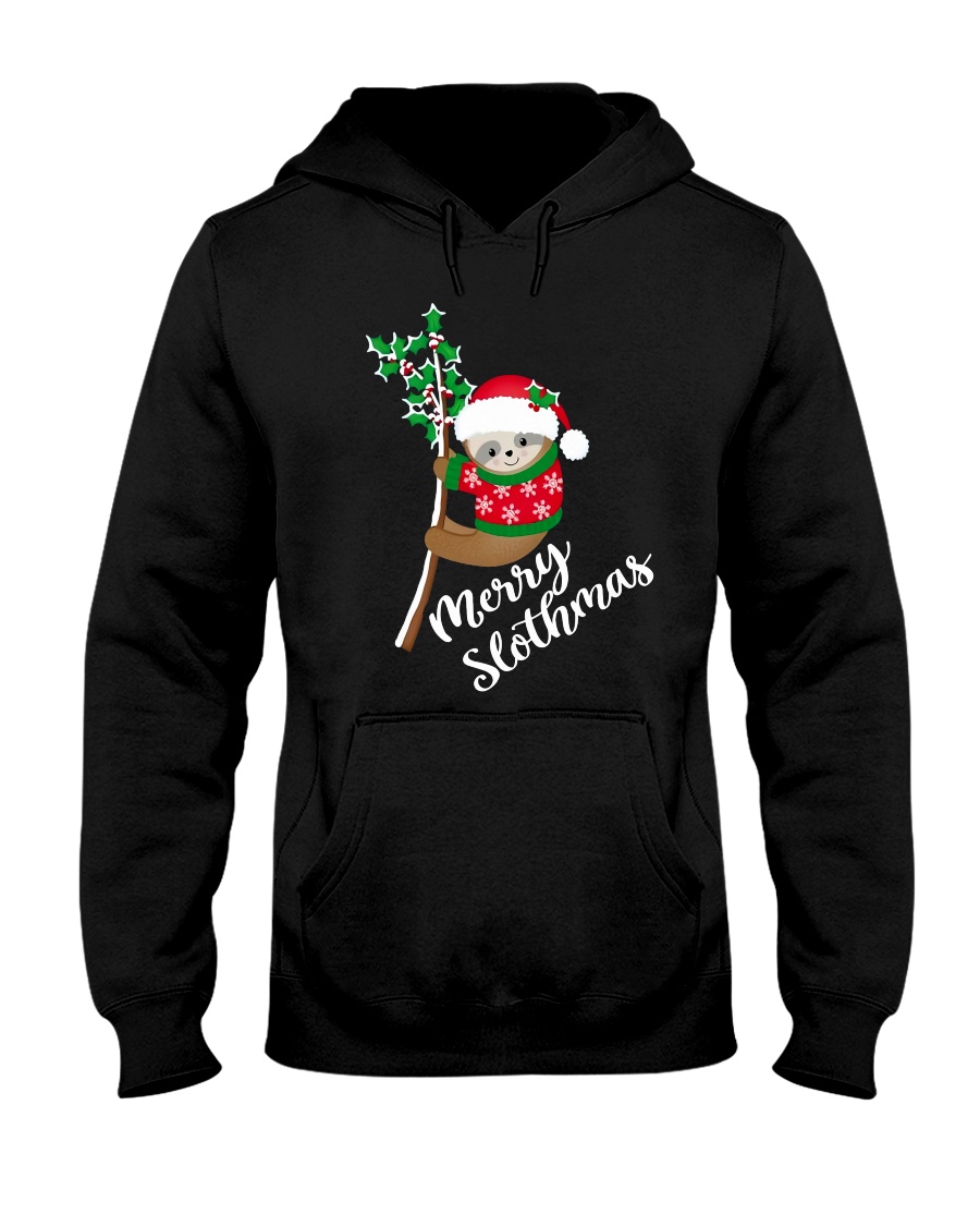 Merry Slothmas Hooded Sweatshirt