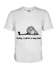 I Will Be A Lazy Blob V-Neck T-Shirt thumbnail