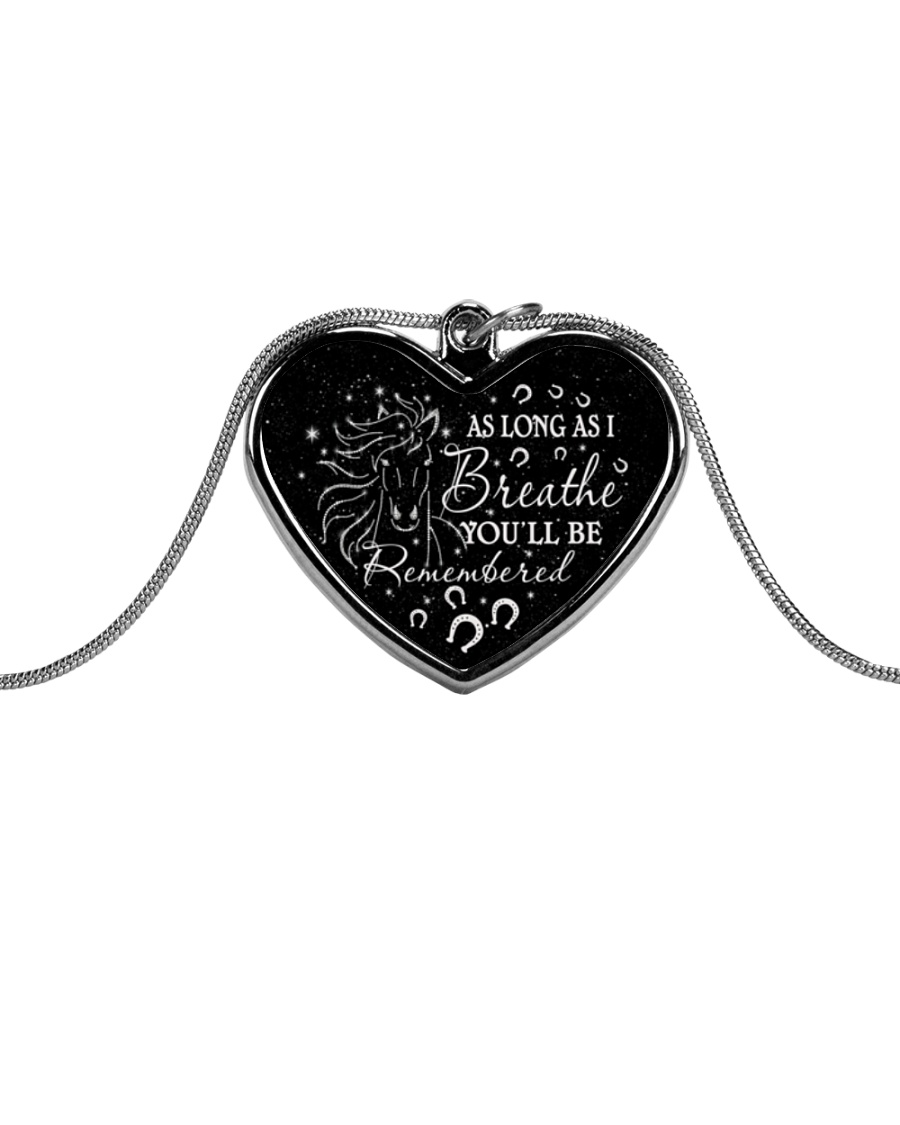 You'll Be Remembered Metallic Heart Necklace