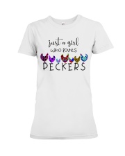 Just A Girl Who Loves Peckers Premium Fit Ladies Tee thumbnail