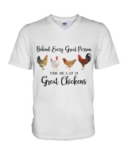 A Great Person Has Great Chickens V-Neck T-Shirt thumbnail