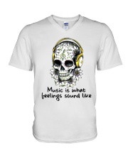 Music Is What Feelings Sound Like V-Neck T-Shirt thumbnail