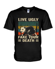 Live Ugly Fake Your V-Neck T-Shirt thumbnail