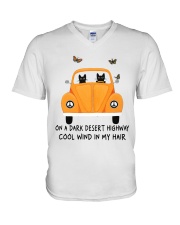 On A Dark Desert Highway V-Neck T-Shirt thumbnail