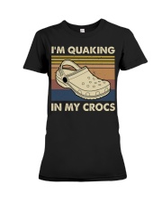I'm Quaking In My Crocs Premium Fit Ladies Tee thumbnail