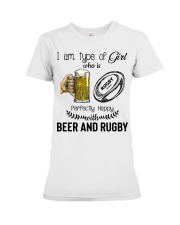 Beer And Rugby Premium Fit Ladies Tee thumbnail