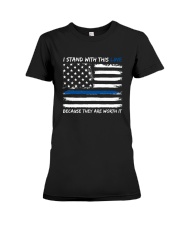 I Stand With This Line Premium Fit Ladies Tee thumbnail
