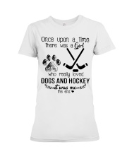Dogs And Hockey Premium Fit Ladies Tee thumbnail